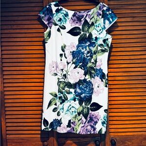 Eliza J White Floral Dress